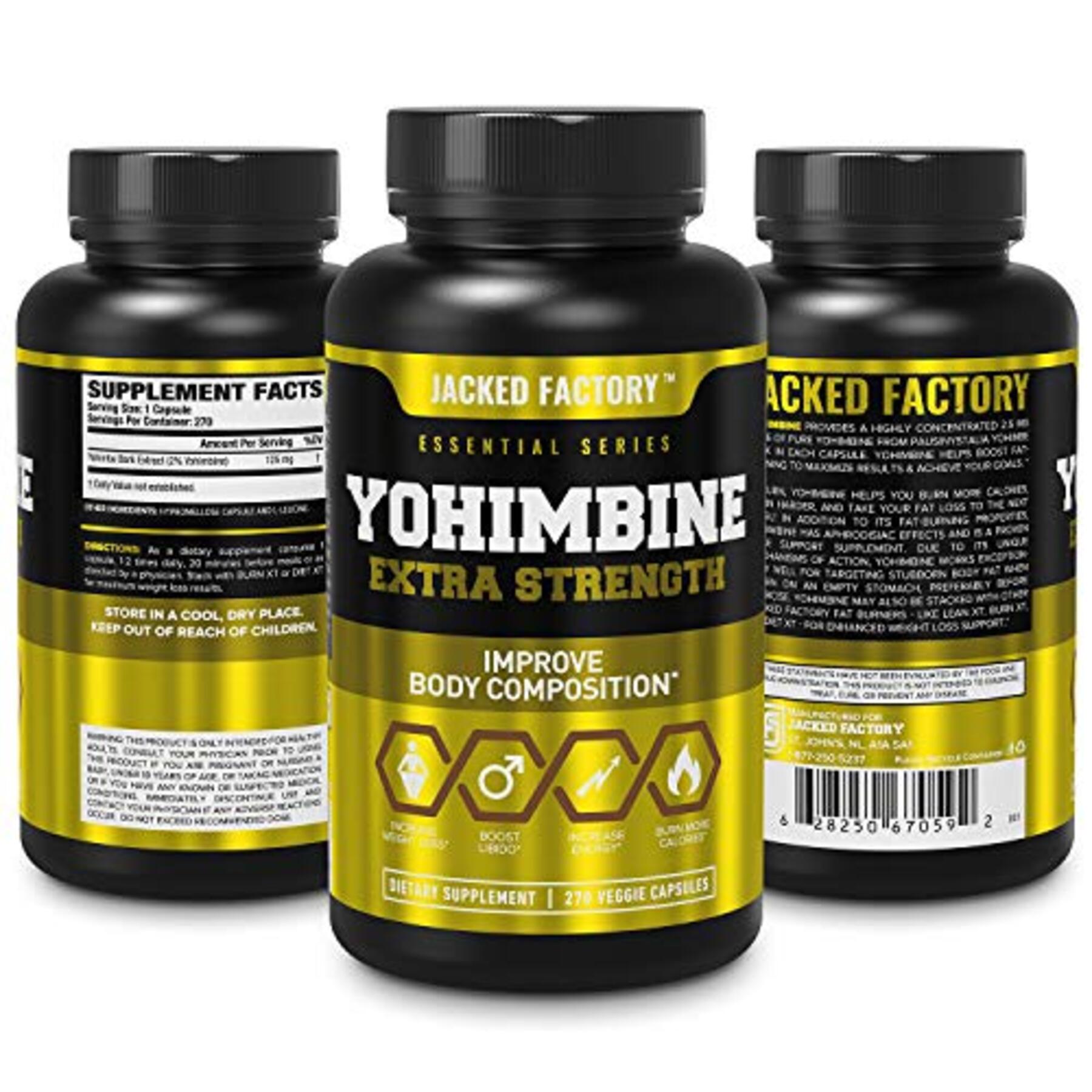 YOHIMBINE - SUPLEMENTO DE EXTRACTO DE CORTEZA DE YOHIMBE PREMIUM PARA LA RECOMPOSICIÓN CORPORAL