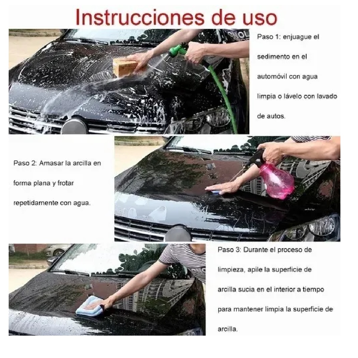 Arcilla Descontaminante Plastilina Para Coche, 5 Piezas