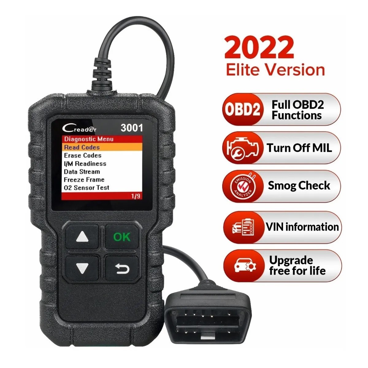 Escaner Launch Creader 3001 Automotriz Obd2 Multimarca Motor