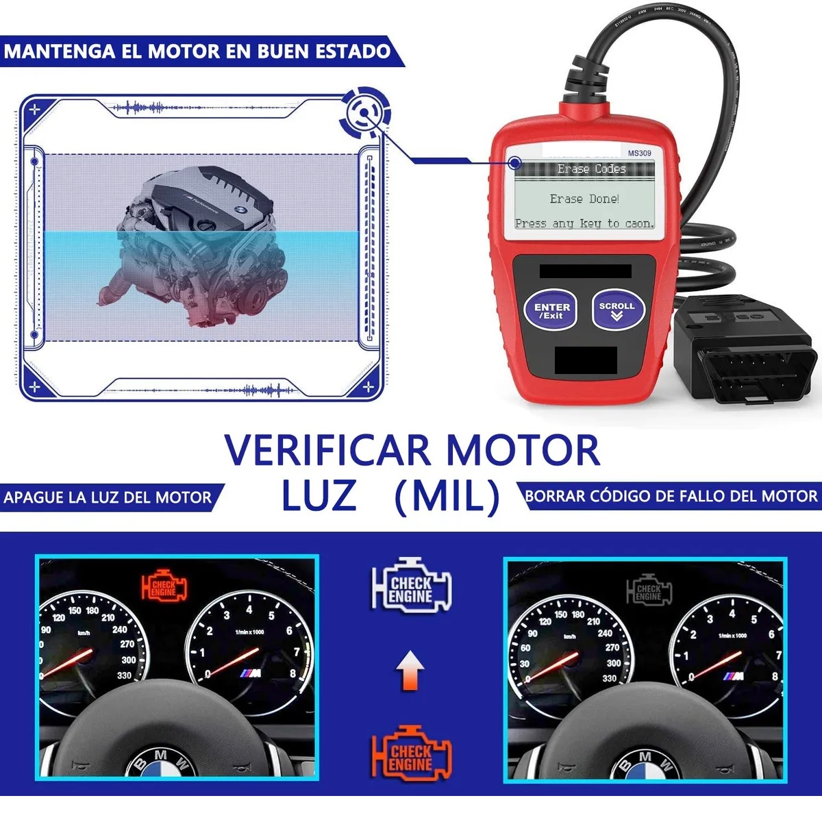 Escáner Obd2 Automotriz Universal