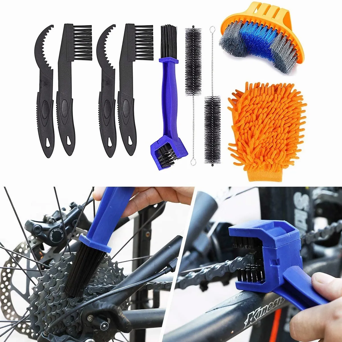 Kit De Cepillo Limpiador Cadena Para Bicicleta Y Moto
