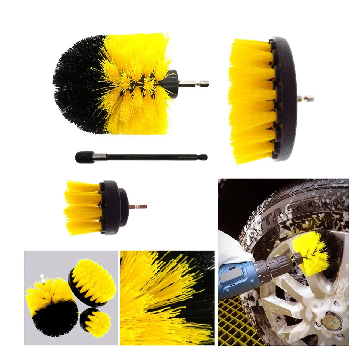 Kit Cepillos Para Limpieza Cepillos Taladro Eléctrico 26 Pcs