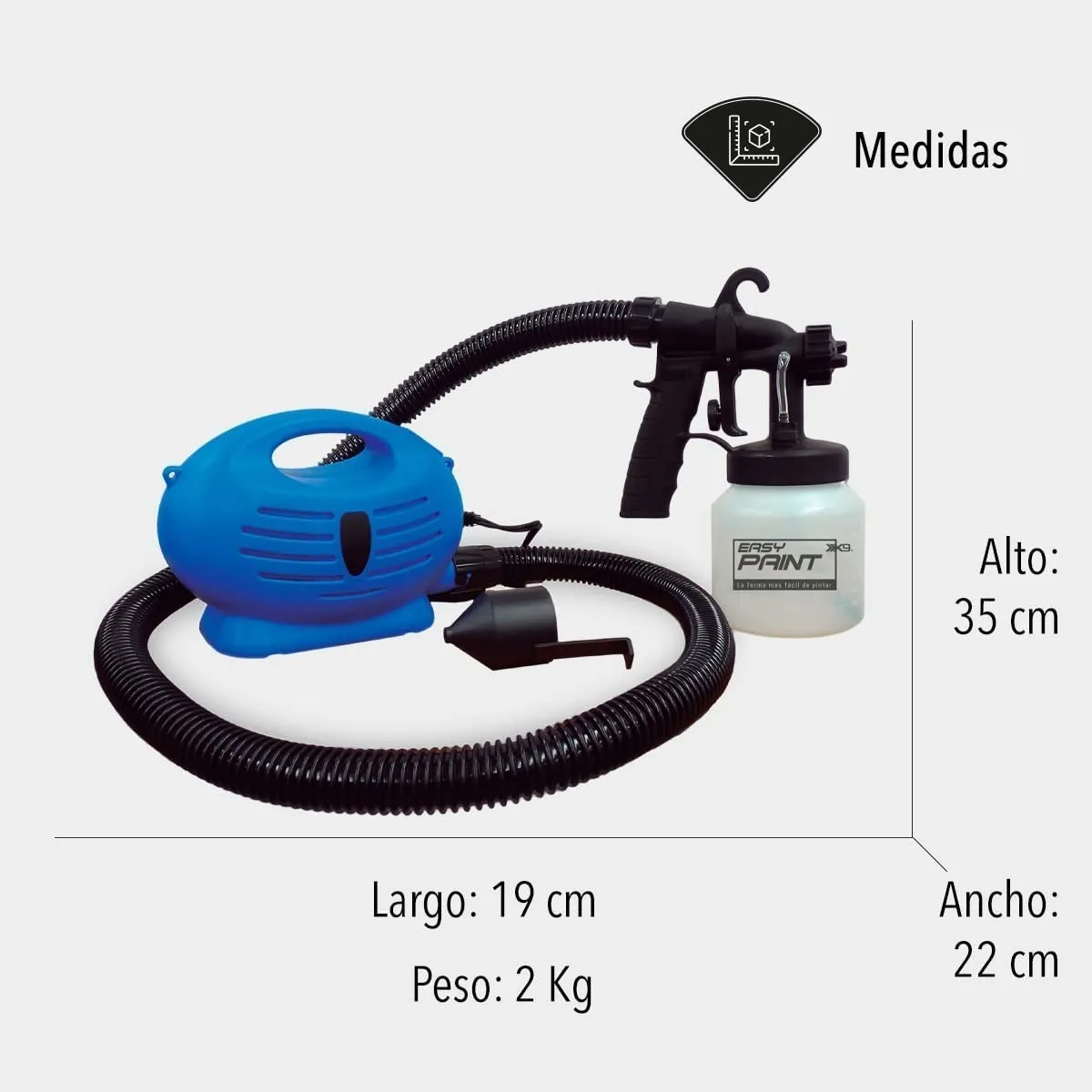Máquina Portátil Compresor + Pistola Para Pintar