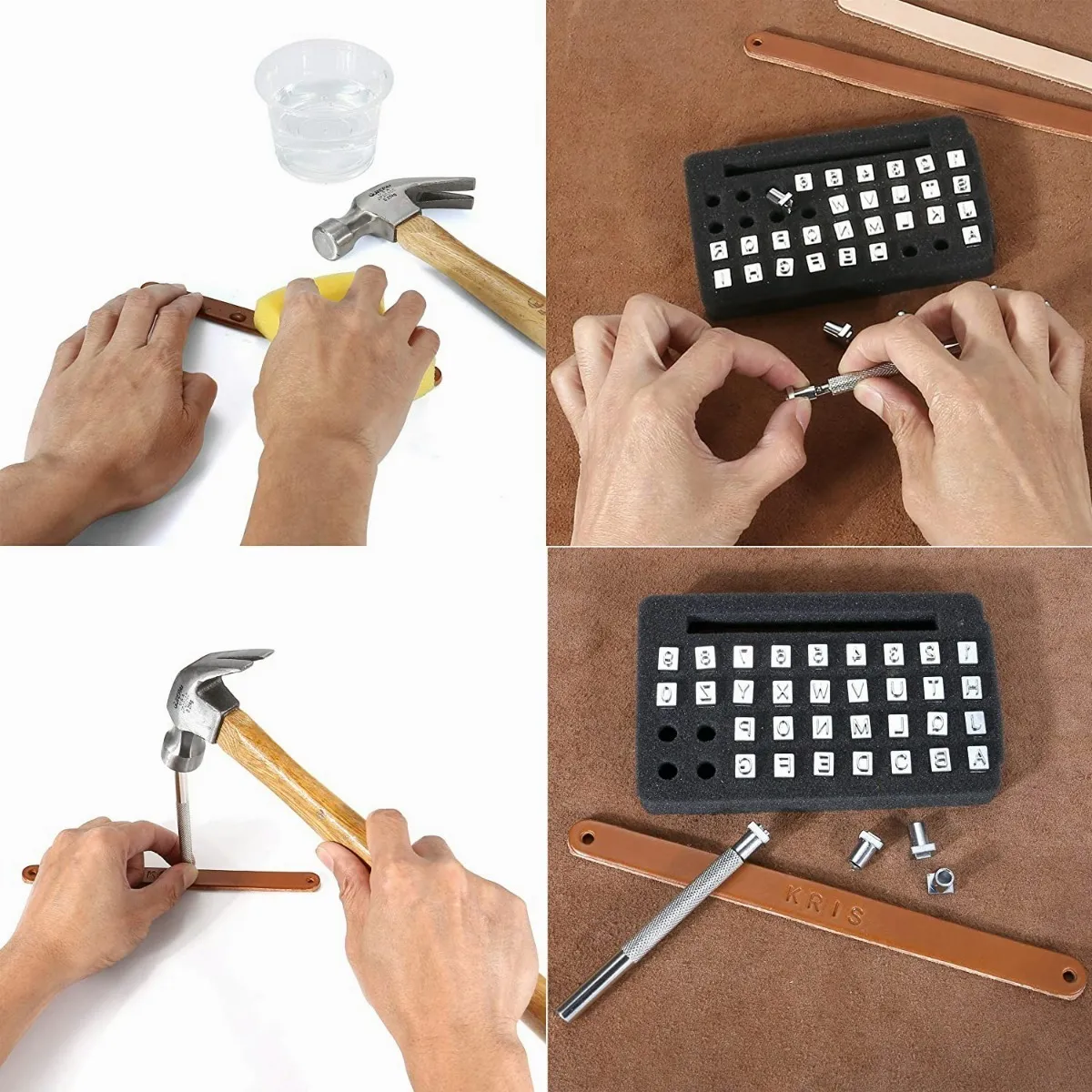 Perforadora Sellos Numéricos Y Letras Metal Artesanía Cuero