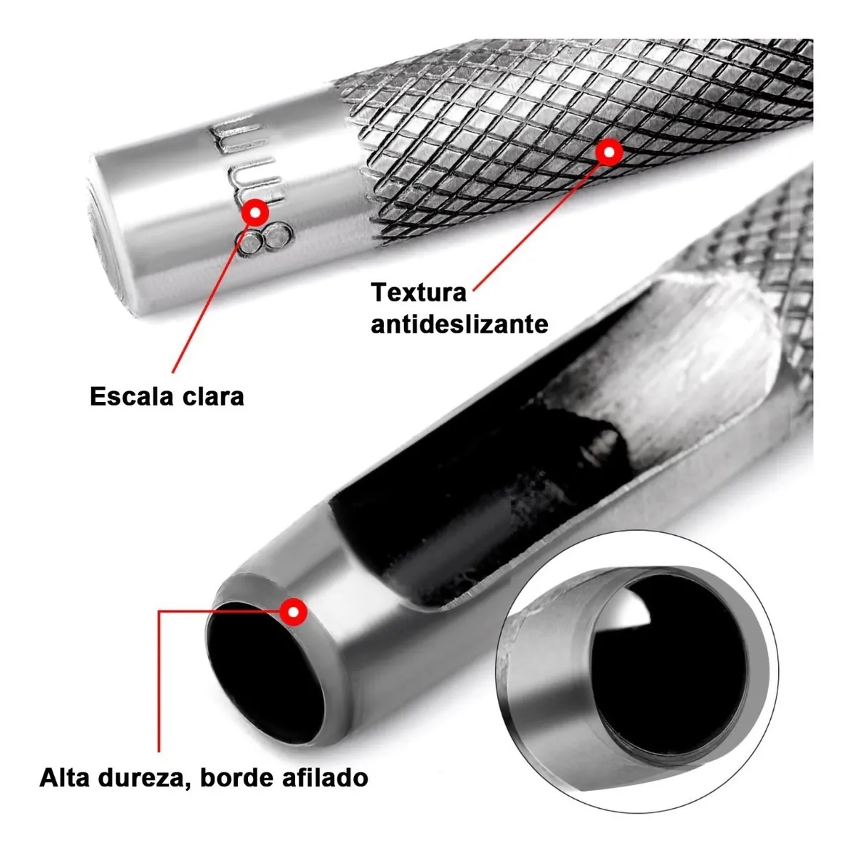 Juego De Sacabocados De Golpe Con 12 Medidas Diferentes