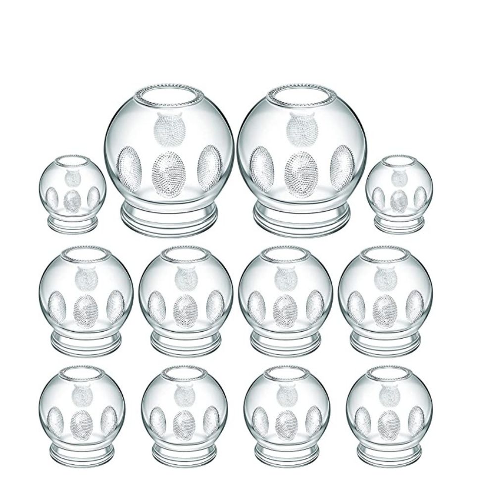 12 Ventosas Vidrio Relajacion Terapeutica Succion al Vacio