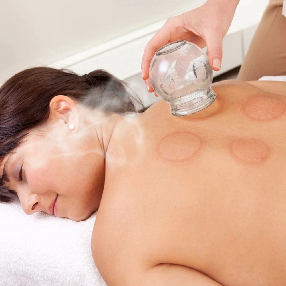 12 Ventosas Vidrio Relajacion Terapeutica Succion al Vacio