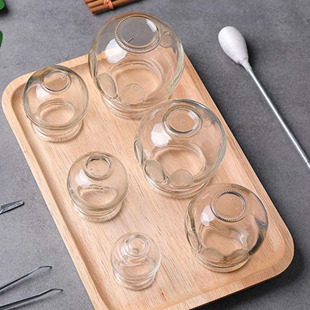 12 Ventosas Vidrio Relajacion Terapeutica Succion al Vacio