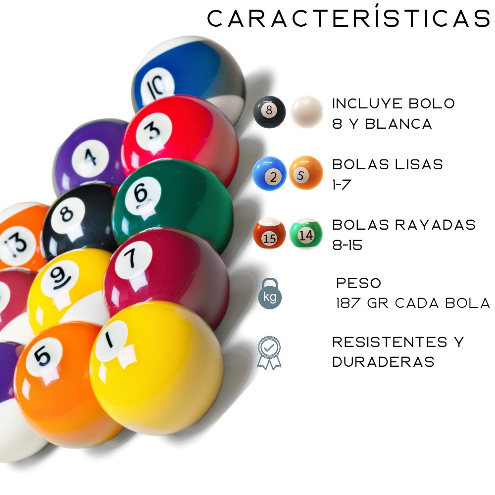 Juego De Bolas De Billar Profesionales Para Pool