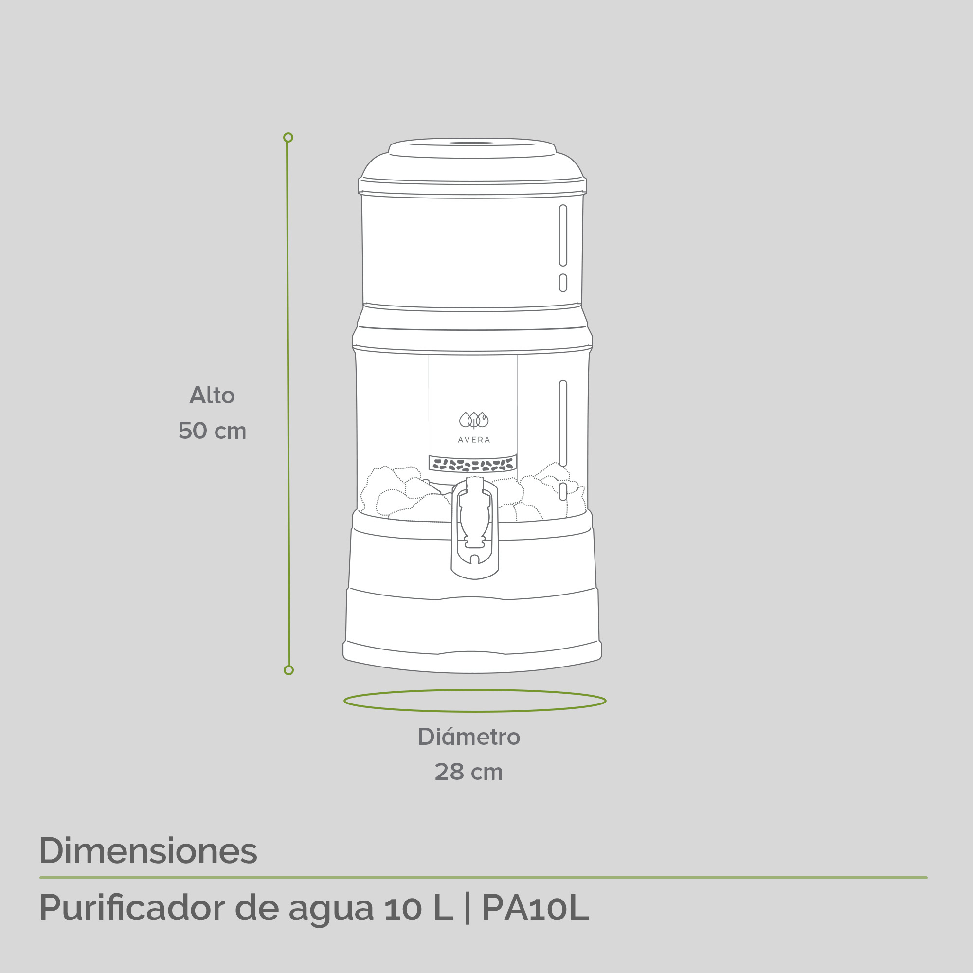 Purificador De Agua 10 Litros Filtro De Agua PA10L