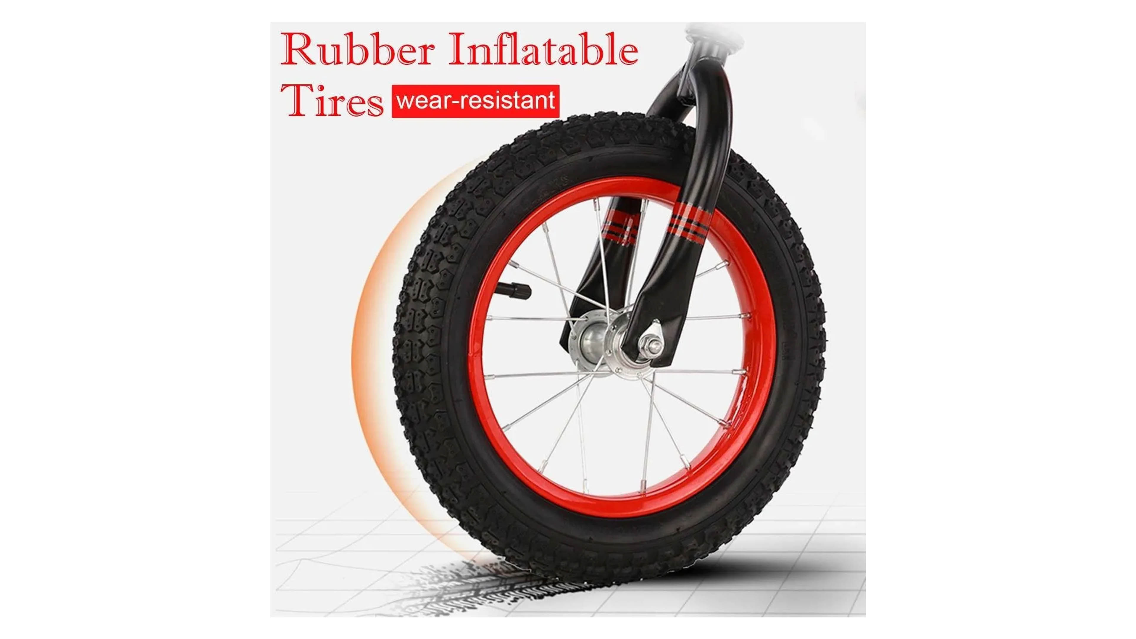 Bicicleta de Balance Sin Pedales Bicicleta de Equilibrio Entrenadora color Negro Roja Rodada de 12 Fanhx