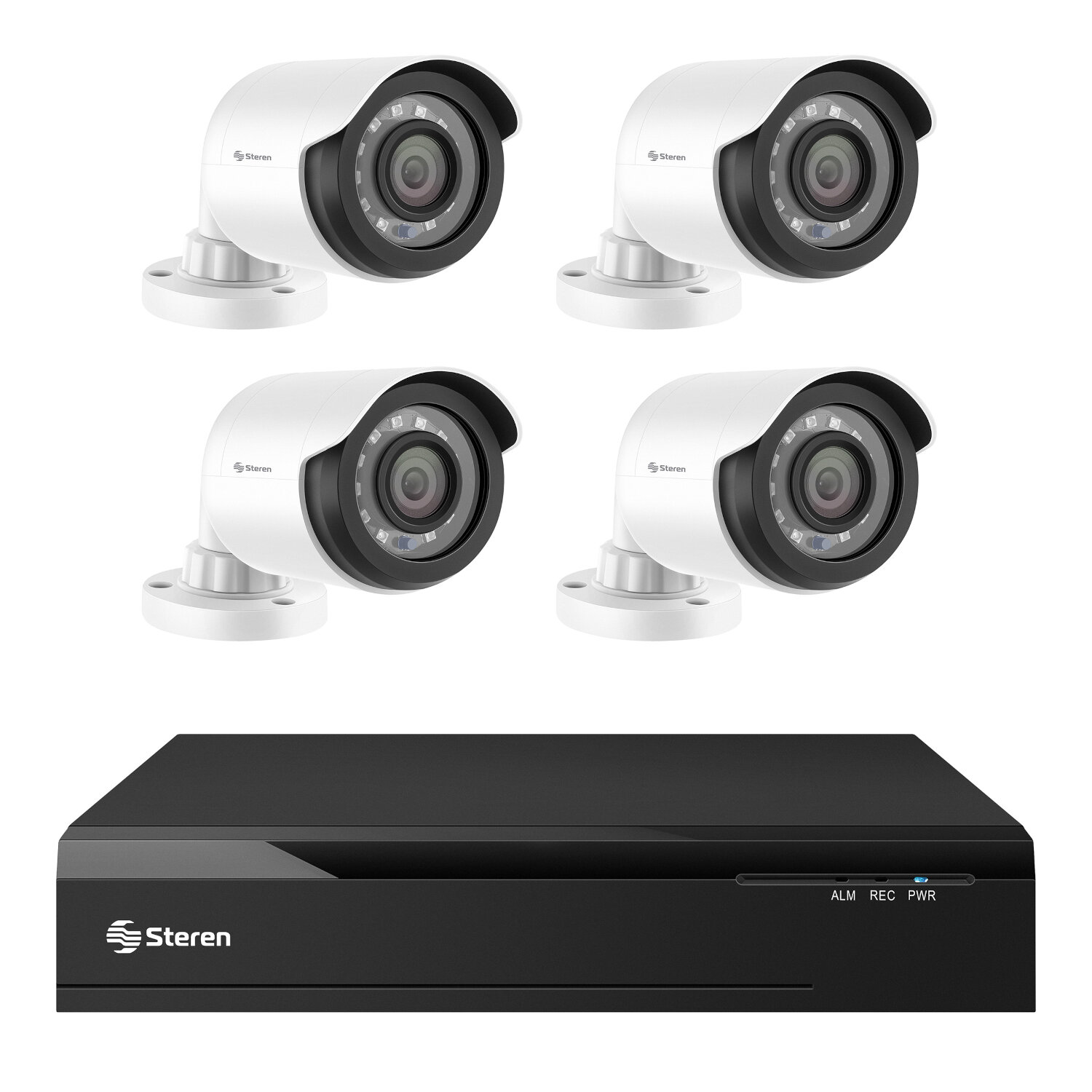 Sistema de seguridad CCTV DVR  4 cámaras, disco duro y monitoreo por Internet