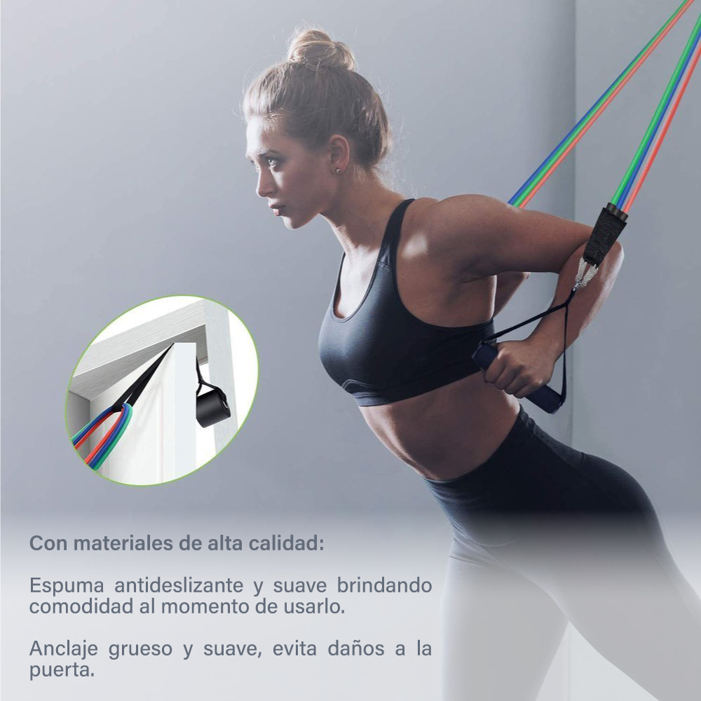 Ligas de Entrenamiento con Gancho Altera 5 Piezas con Diferentes Resistencias