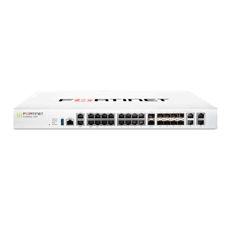 Router Fortinet con Firewall FortiGate 100F 24x7 FortiCare and FortiGuard UTP 3 Años, Alámbrico, 20Gbits, 22x RJ-45