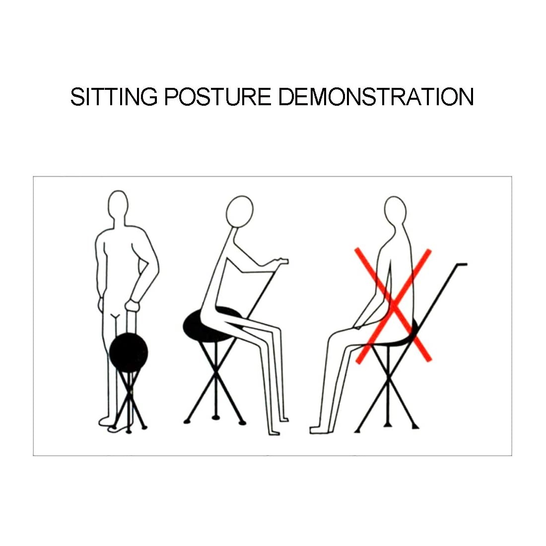 Bastón Plegable con Asiento Tipo Banco de Senderismo para Apoyo a la marcha o 3ra Edad 