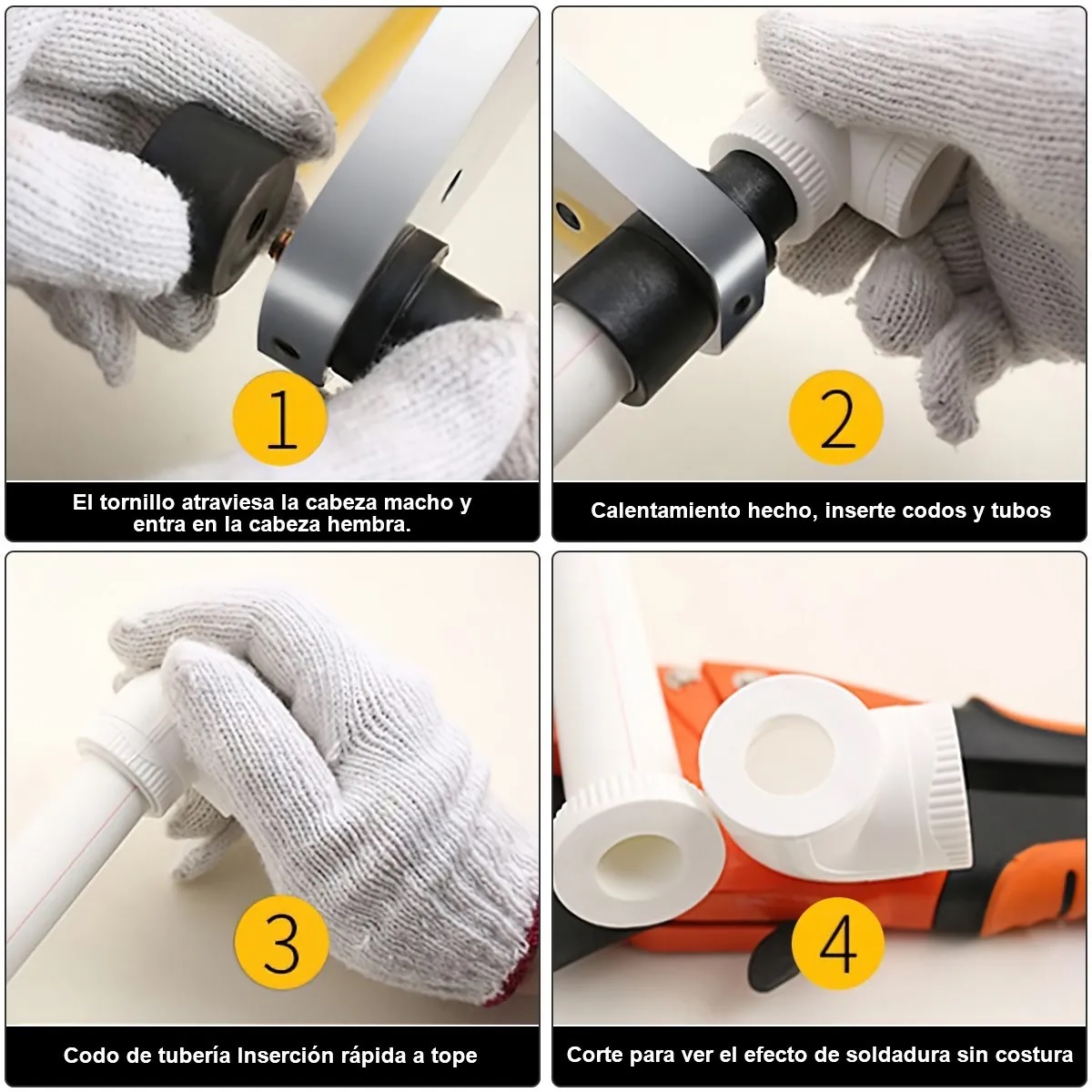 Kit De Termofusora 800w Con 6 Dados (20 Mm A 63 Mm) Ppr