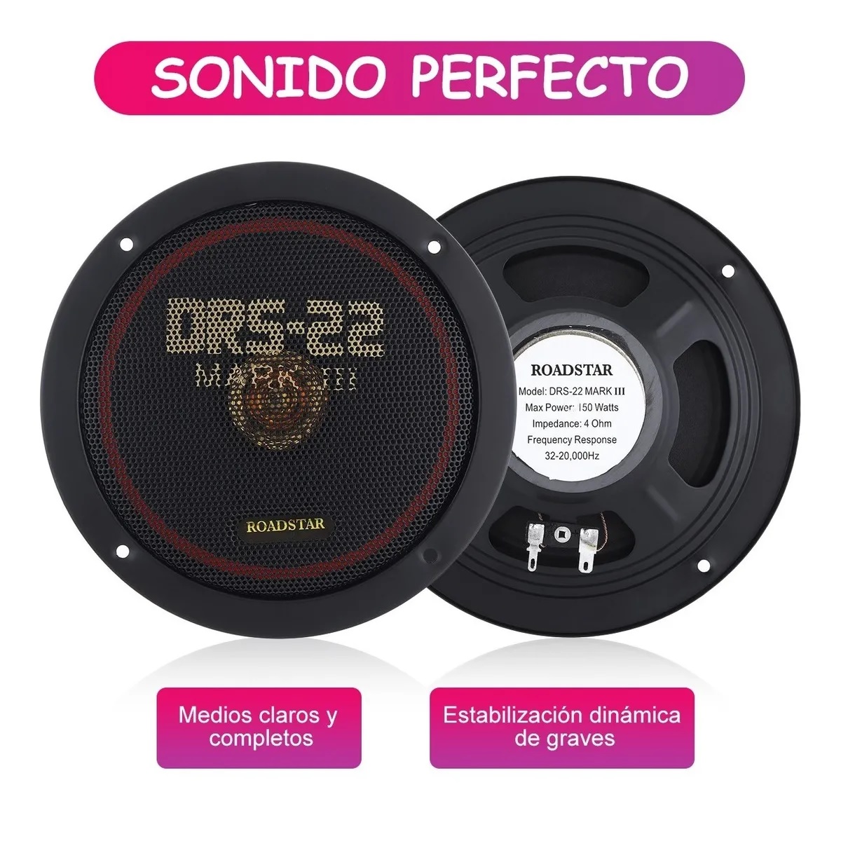 Set De Bocinas Para Carros Audio 6.5 150w Para Coches