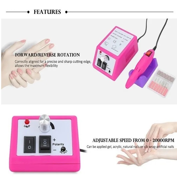 Set Manicure motor lijadora uñas dremel