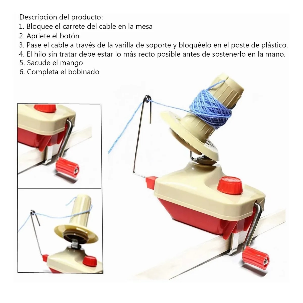 Devanadora De Estambre Manual Bobinadora De Bolas Hilo