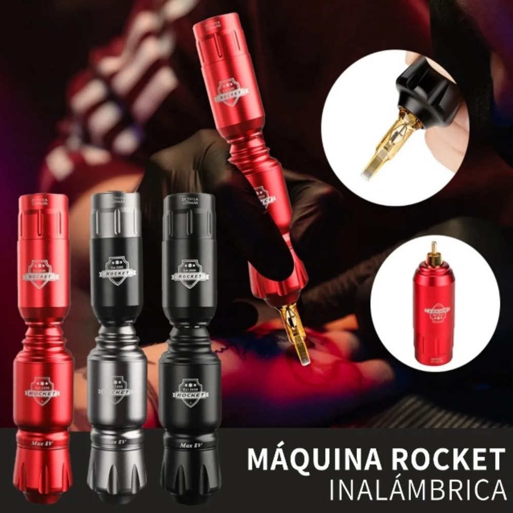 Máquina Para Tatuar Rocket Rotativa Pen Fuente Inalámbrica