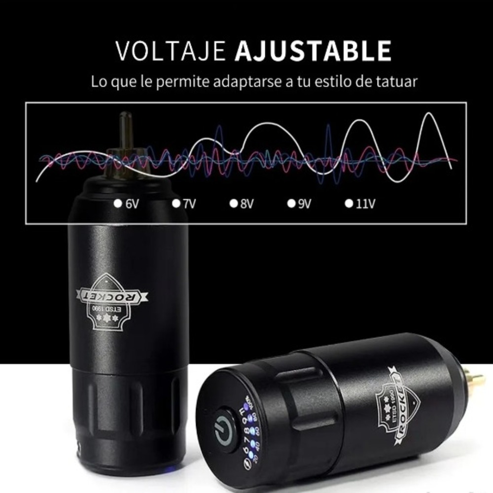 Máquina Para Tatuar Rocket Rotativa Pen Fuente Inalámbrica
