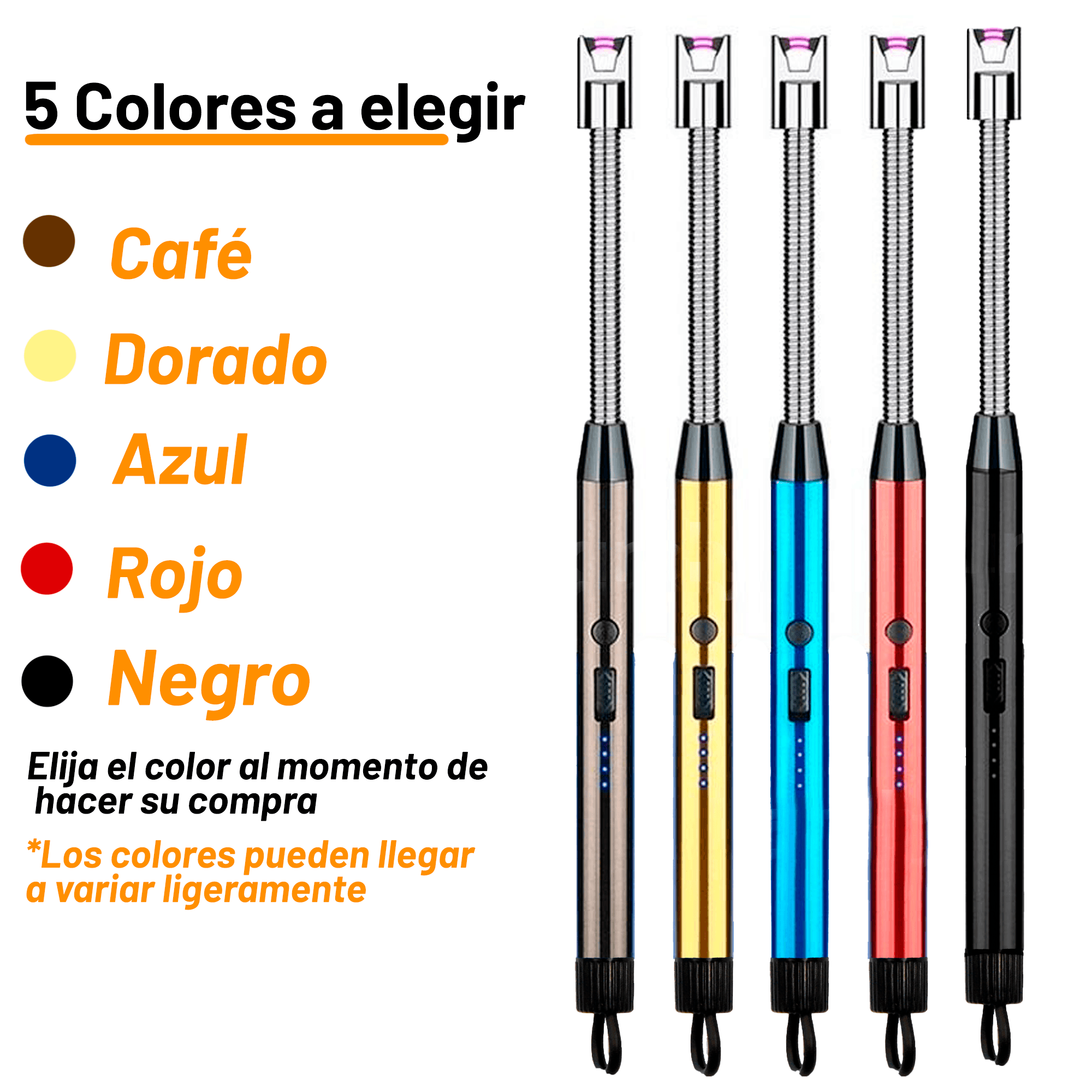 Encendedor Eléctrico Archy Recargable USB de Plasma Electrónico Cuello Flexible Portatil Anti Viento Indicador de Batería para Cocina Barbacoa Parilla Velas Estufa de Gas Asador (HJ23).