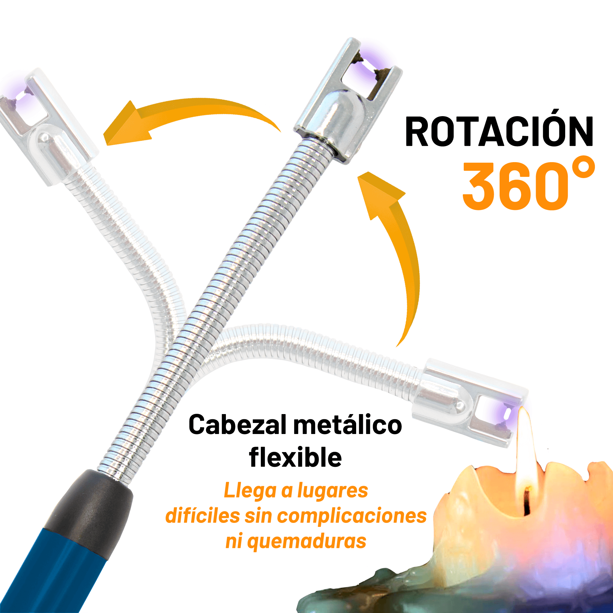 Encendedor Eléctrico Archy Recargable USB de Plasma Electrónico Cuello Flexible Portatil Anti Viento Indicador de Batería para Cocina Barbacoa Parilla Velas Estufa de Gas Asador (HJ23).