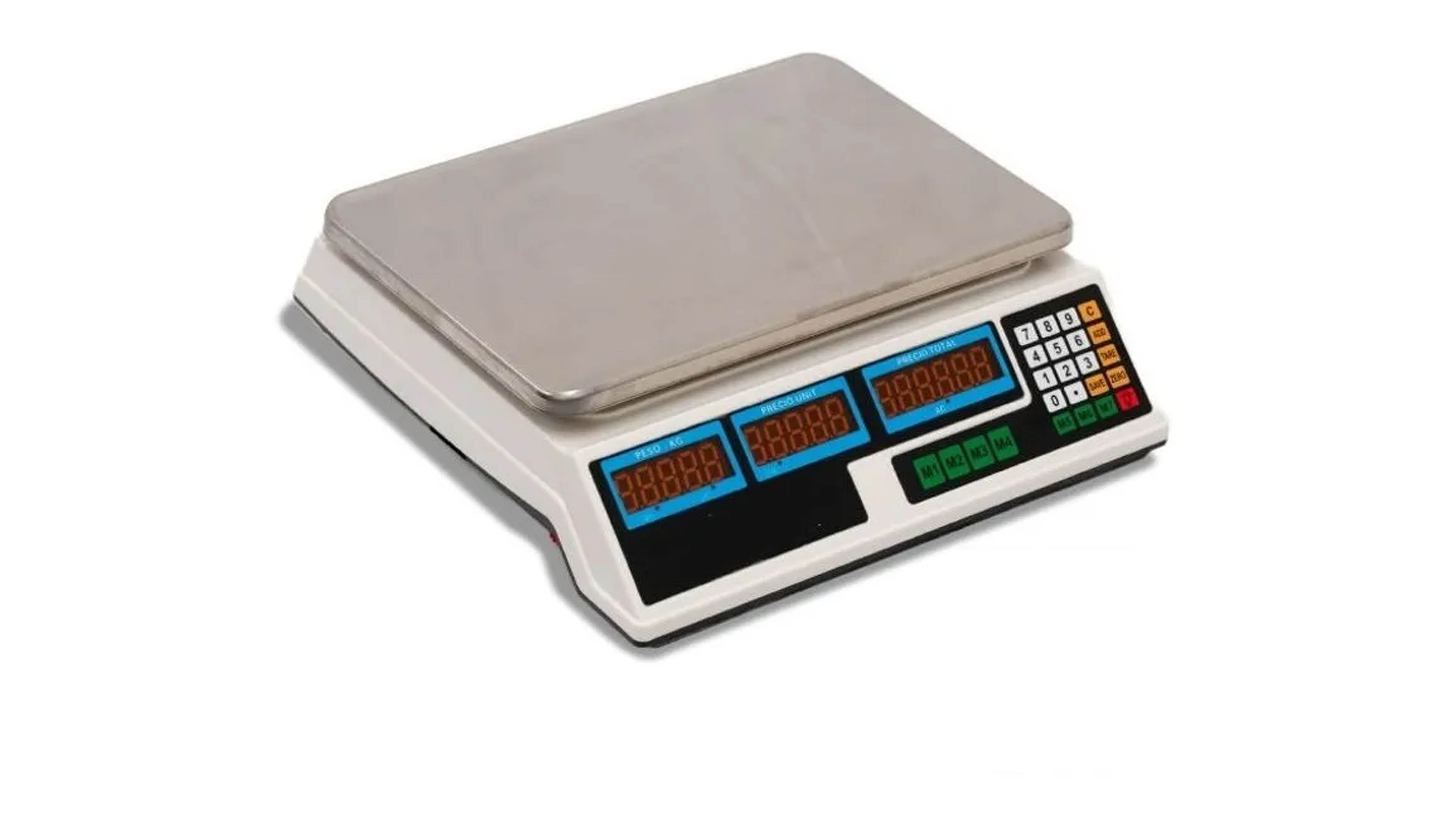 Bascula Comercial Digital 40 Kg 2*2gr Electrónica 7 Memorias 