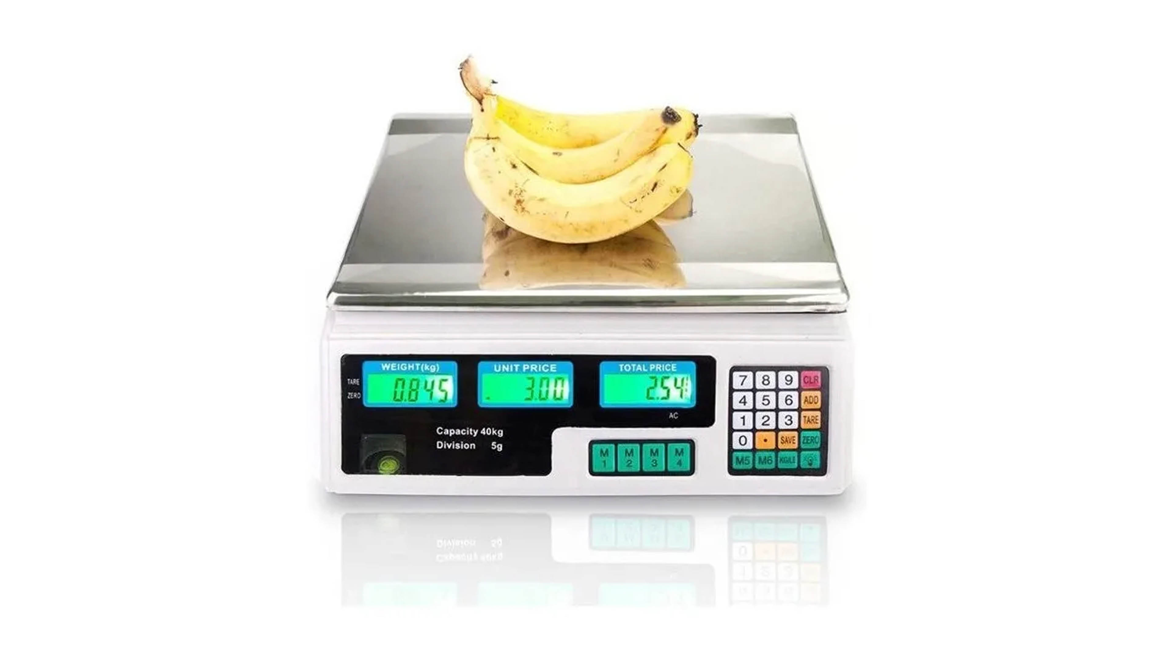 Bascula Comercial Digital 40 Kg 2*2gr Electrónica 7 Memorias 