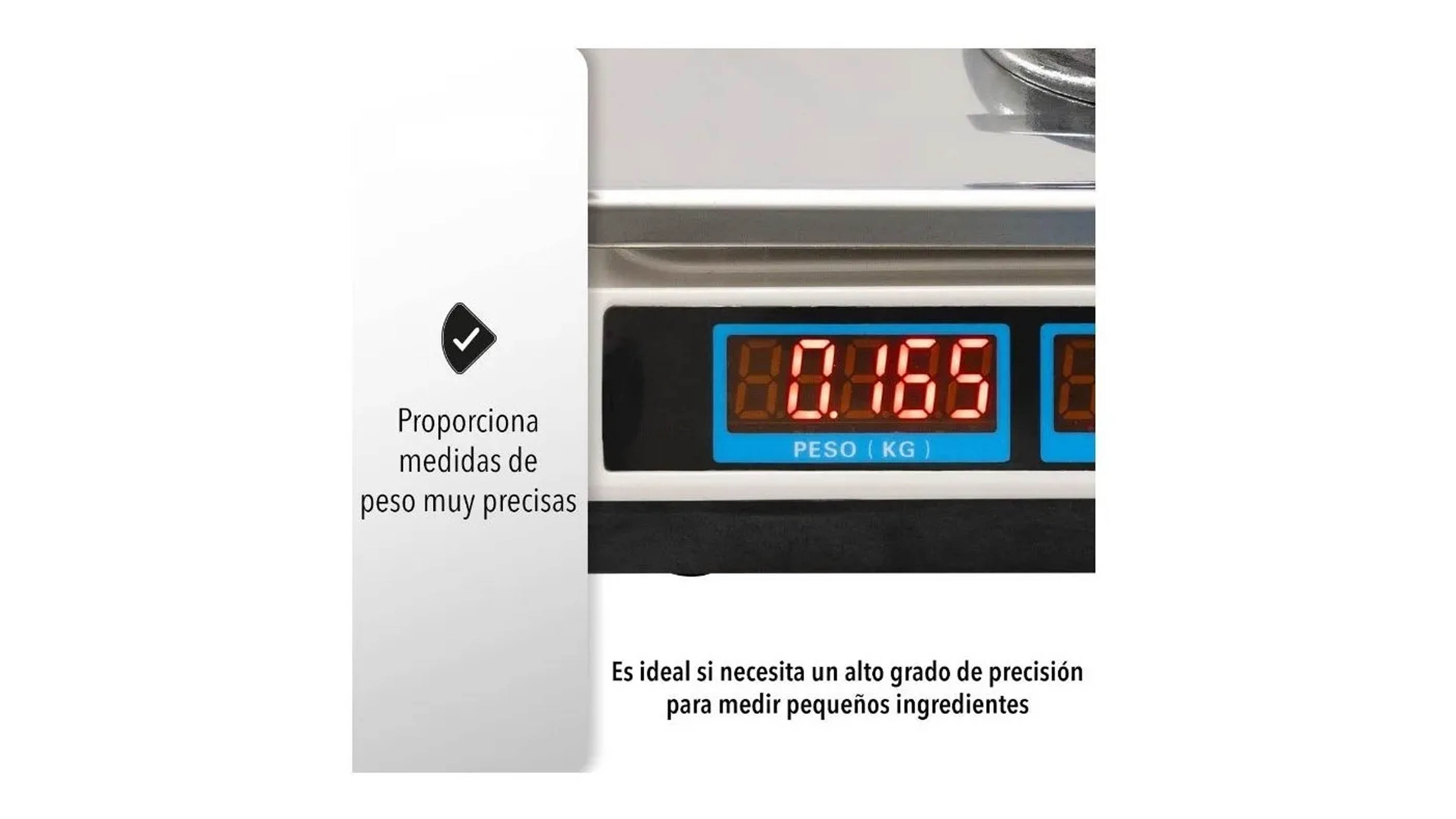 Bascula Comercial Digital 40 Kg 2*2gr Electrónica 7 Memorias 