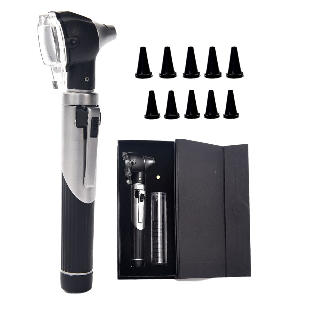 Otoscopio Medico Luz Led Fibra Óptica Espéculos Inalámbrico