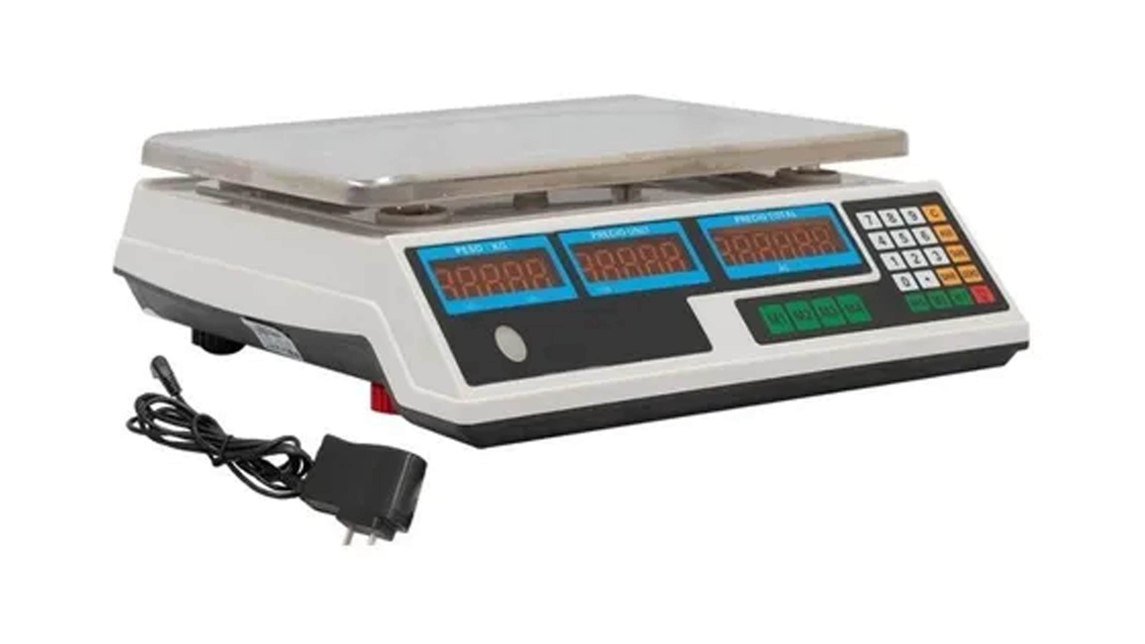 Bascula Comercial Digital 40 Kg 2*2gr Electrónica 7 Memorias 