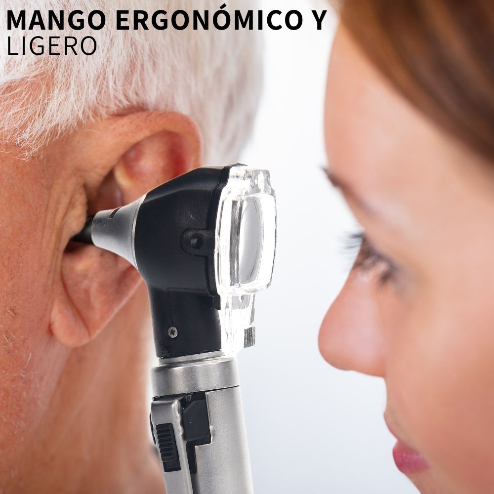 Otoscopio Medico Luz Led Fibra Óptica Espéculos Inalámbrico