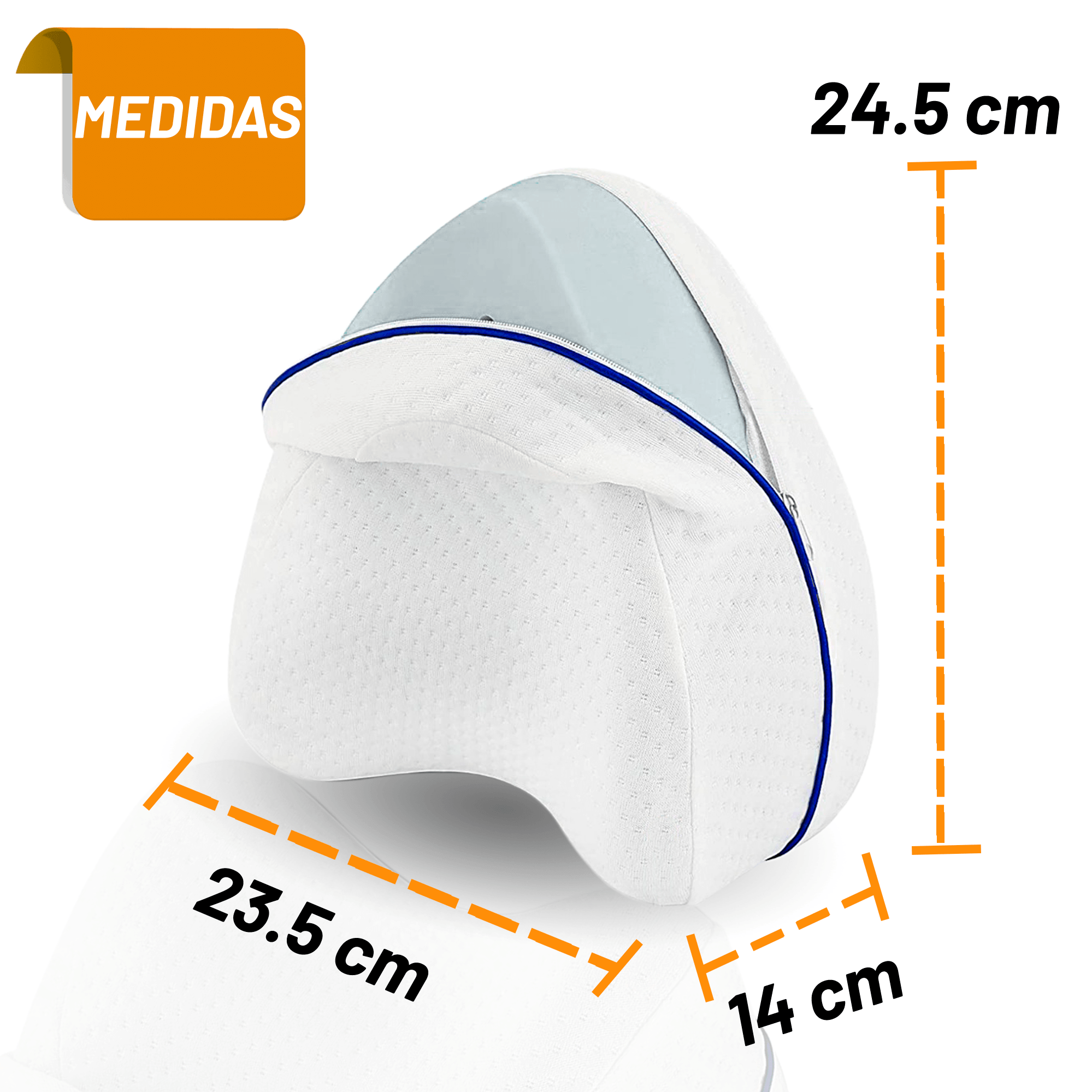 Almohada Archy Ortopédica Descanso para Piernas Ergonómica Memory Foam Confort Cojin para Piernas Rodillas Cadera Espalda Ciática Articulaciones (11141).