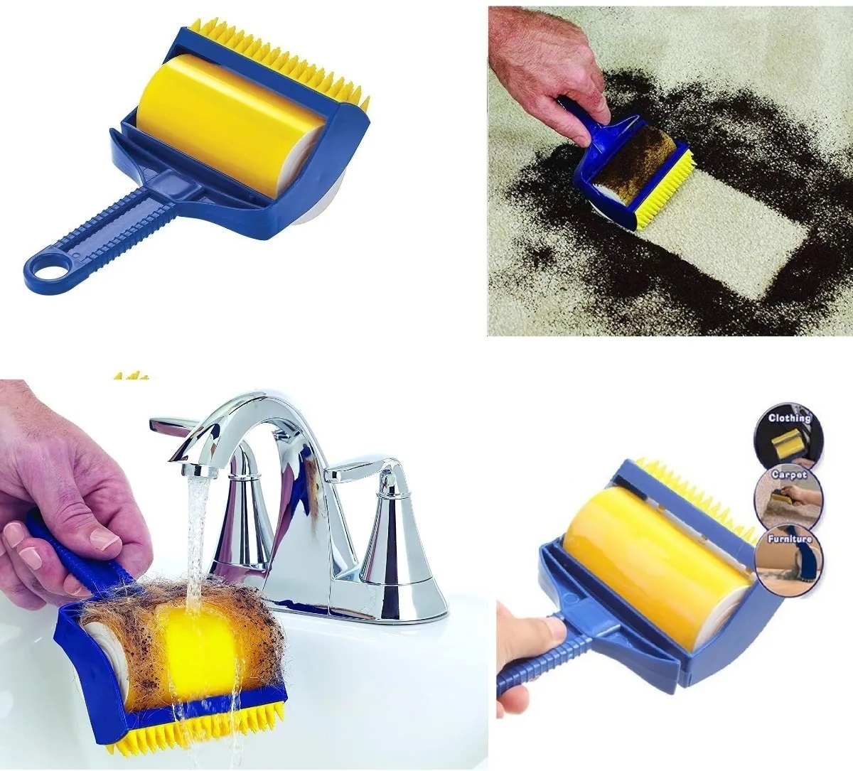 Rodillo Cepillo Removedor Pelo Quita Pelusa Mascotas Ropa