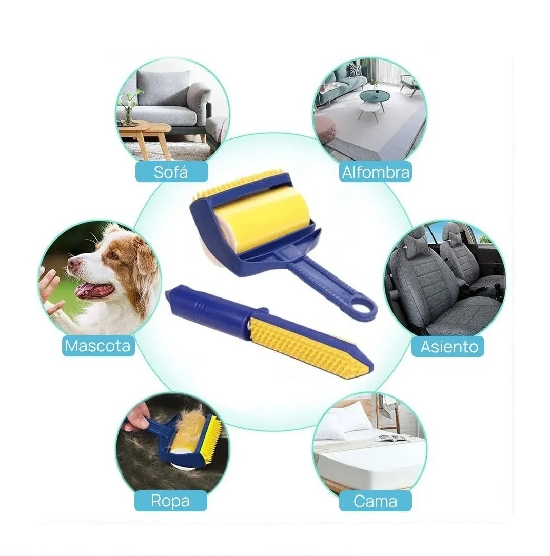 Rodillo Cepillo Removedor Pelo Quita Pelusa Mascotas Ropa