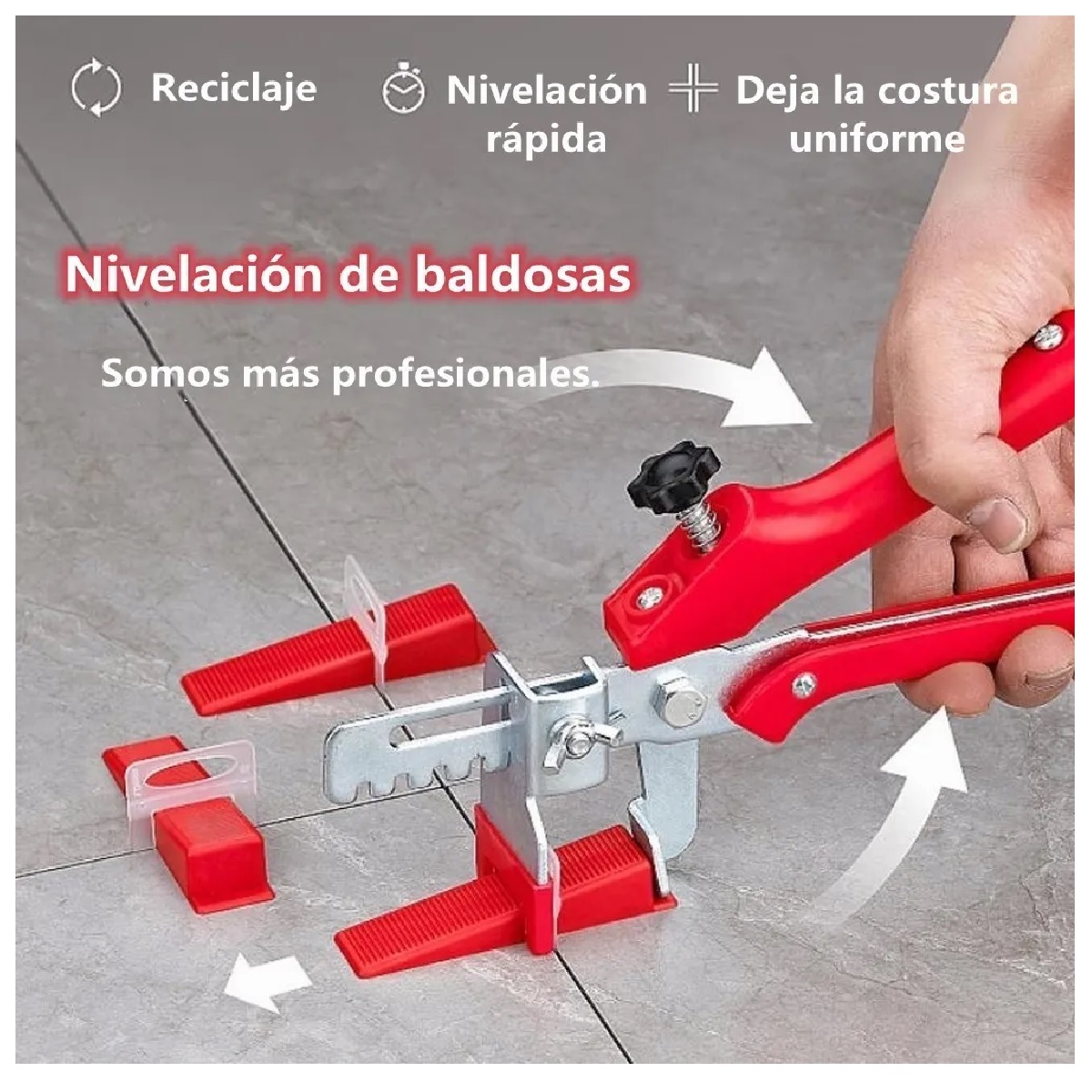Kit Completo De Nivelador De Baldosas Reutilizable, 201 Pzas