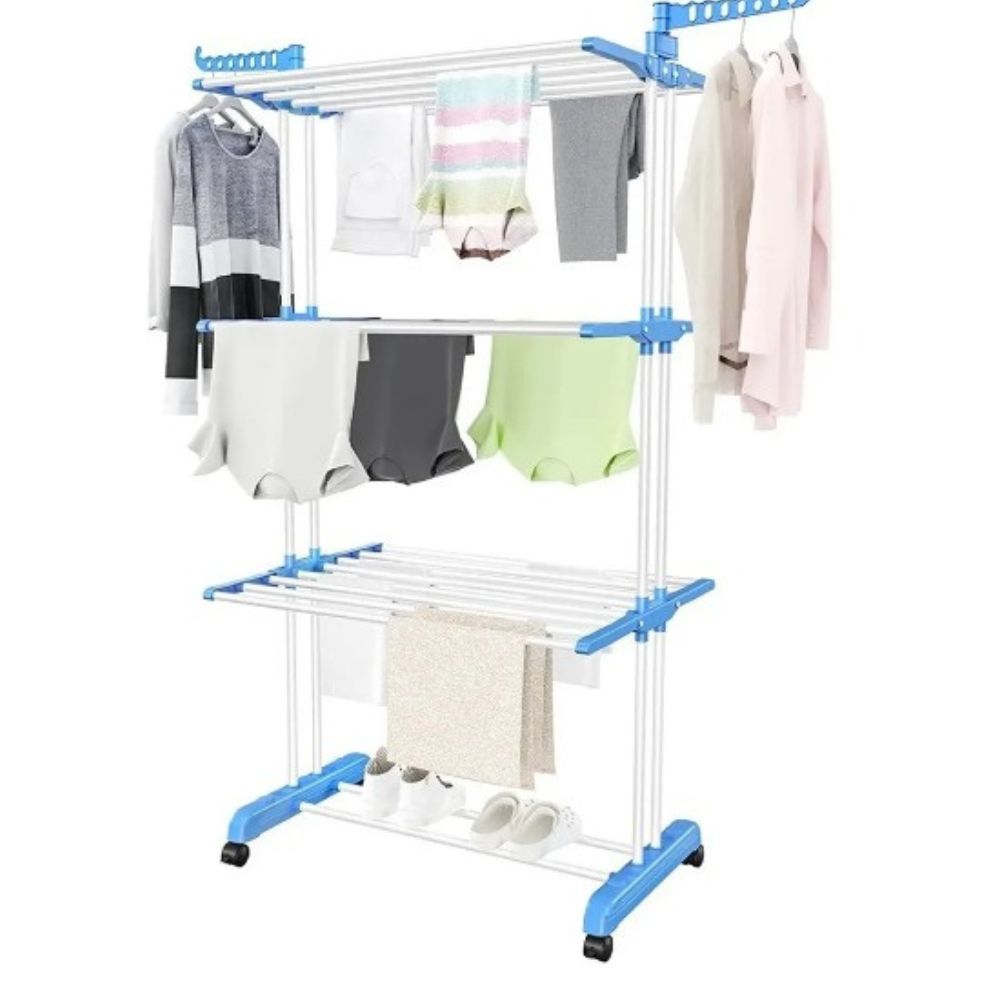 Tendedero Plegable De Ropa Retractil Para Interiores Rack