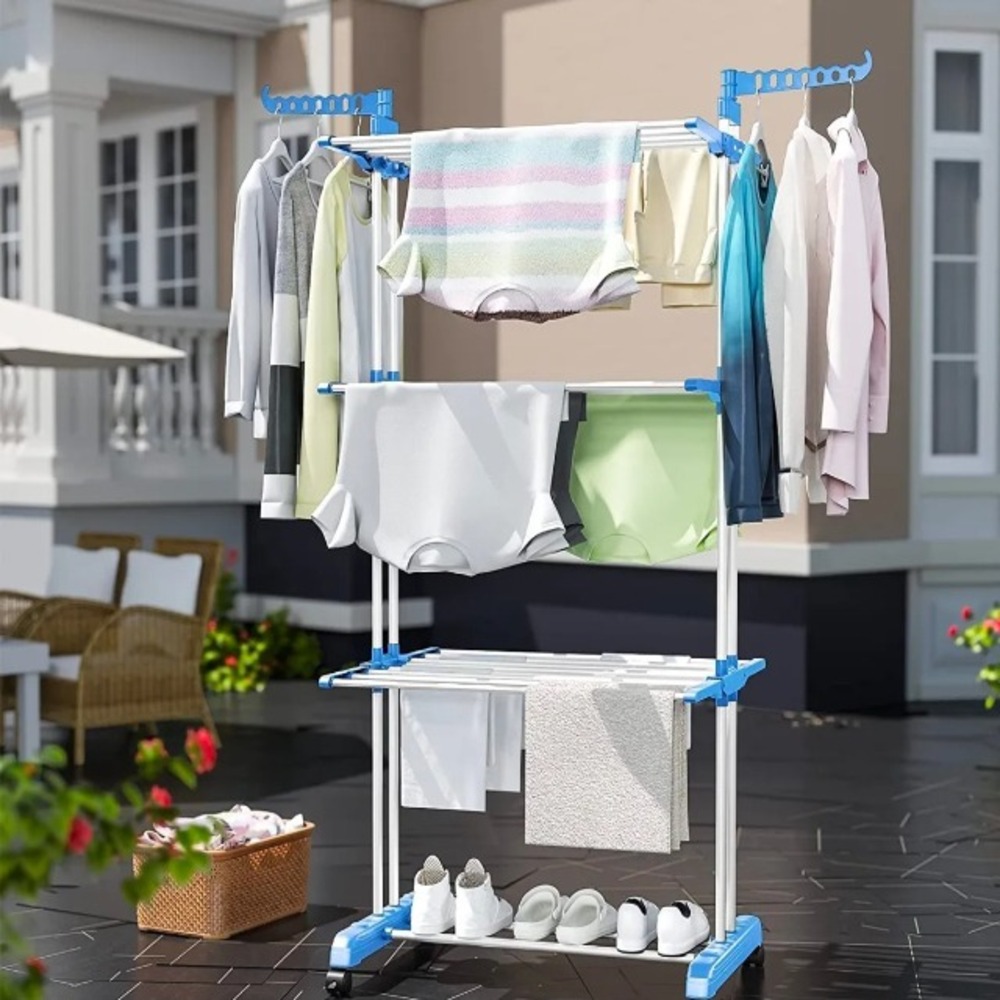 Tendedero Plegable De Ropa Retractil Para Interiores Rack