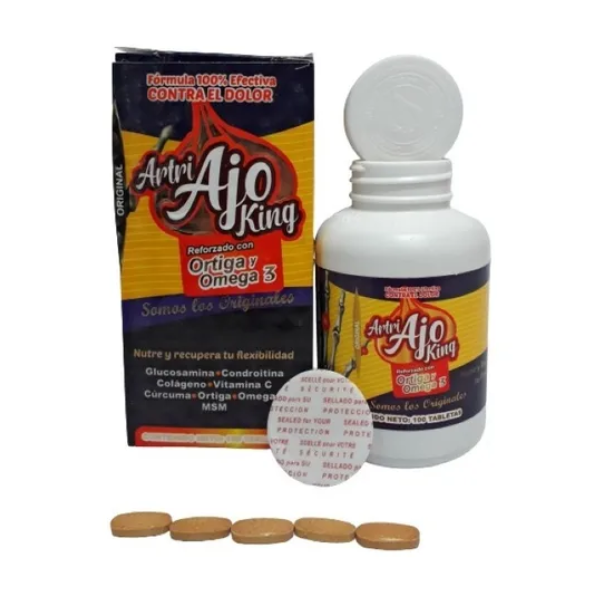 Artriajo king 100 tabletas ,colageno,vitamina C ,curcuma ,omega 3