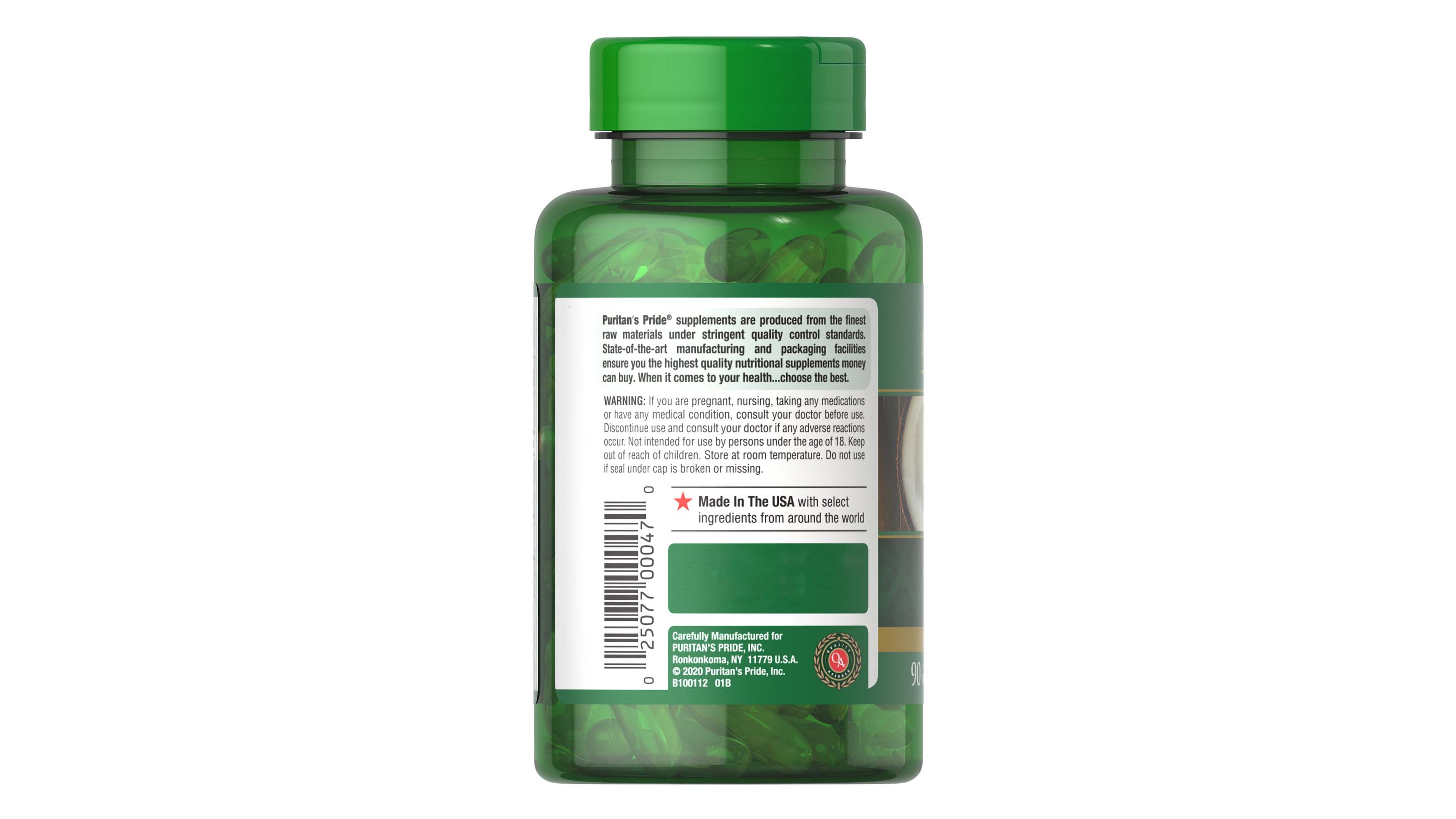 Aceite Mct 3000mg Puritans Pride Aceite De Coco 90 Capsulas.