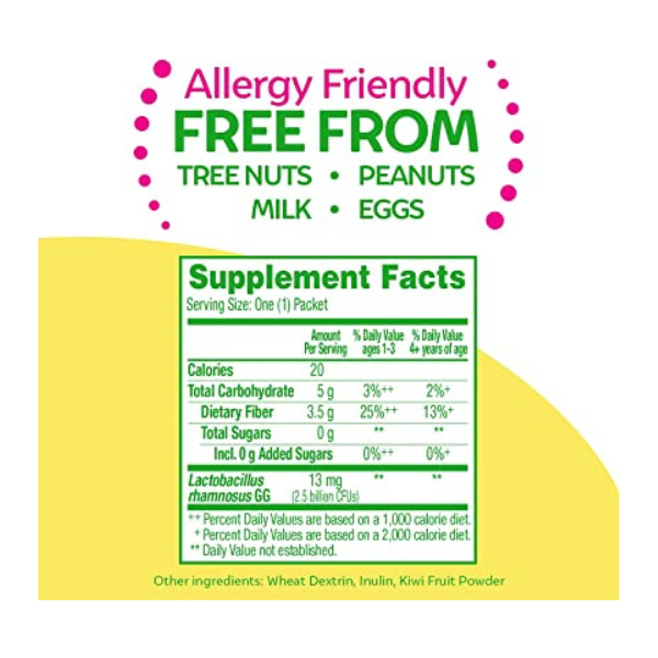 Culturelle probiotics kids probiotic + fiber 24 Packets mantiene sistemas digestivos 