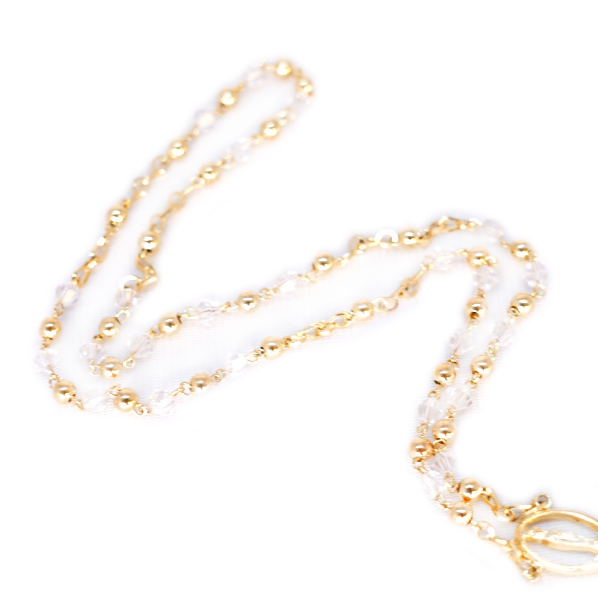 Rosario de cristal para boda, quince años, primera comunión o recuerdos (paquete 3 piezas)