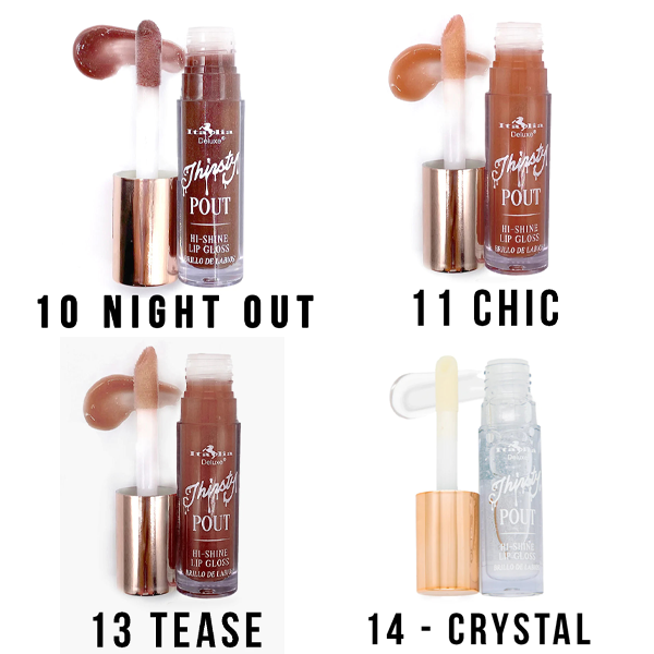 Kit 3 Gloss Thirsty Pout Hi Shine 4 Tonos - Italia Deluxe