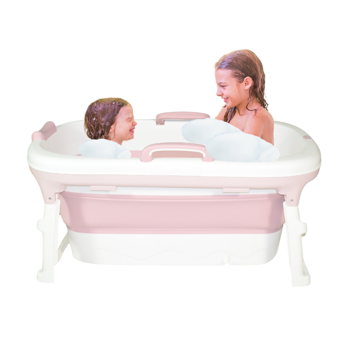 Tina Plegable Para Niño De 3-10 Años Spa En Casa Rosa Mima2