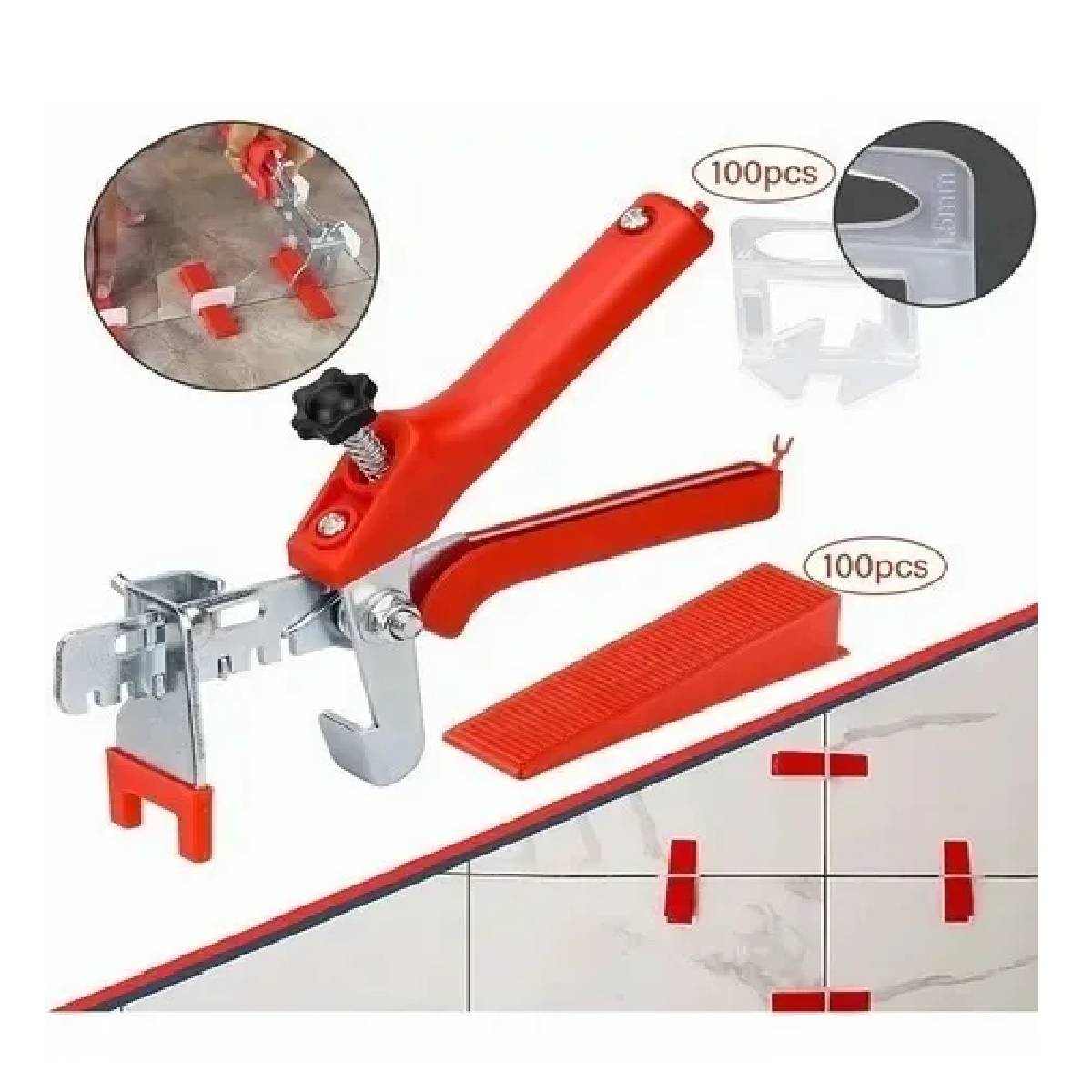 Kit Completo Azulejos Niveladores De Baldosas Pisos Sistema