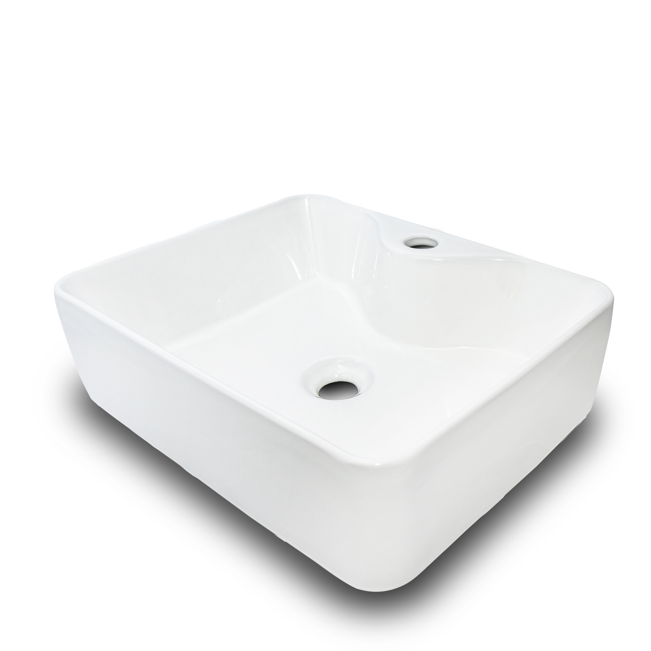 Ovalín Lavabo Cerámico Rectangular Sobreponer 47x37.5x14cm