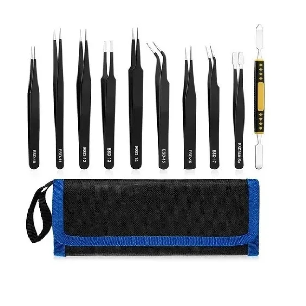 Kit Pinzas Antiestáticas Precisión Herramienta Electronica