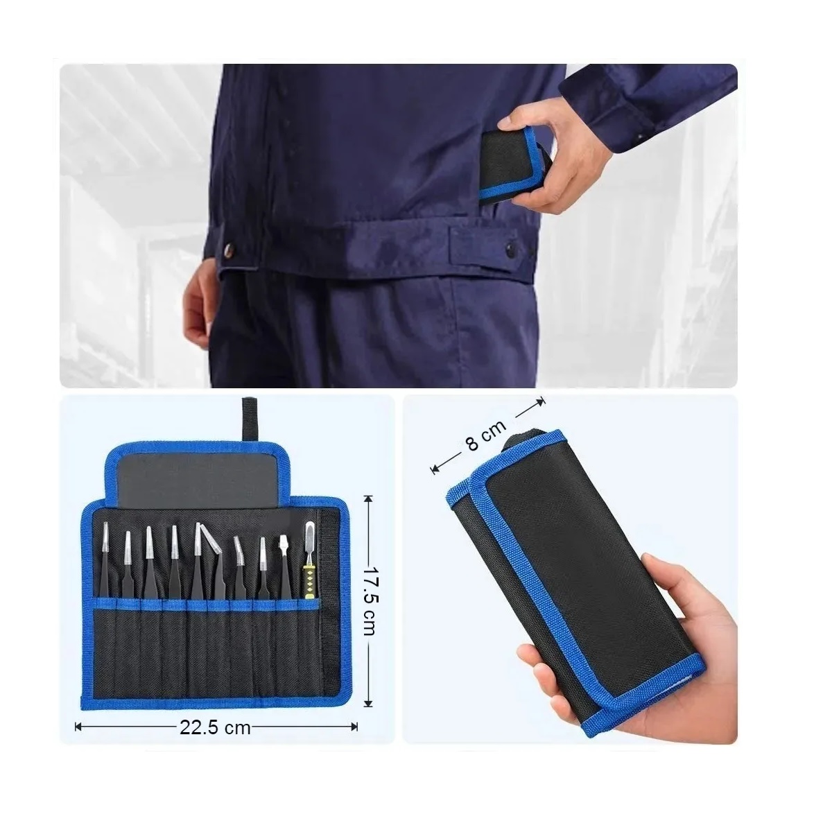 Kit Pinzas Antiestáticas Precisión Herramienta Electronica