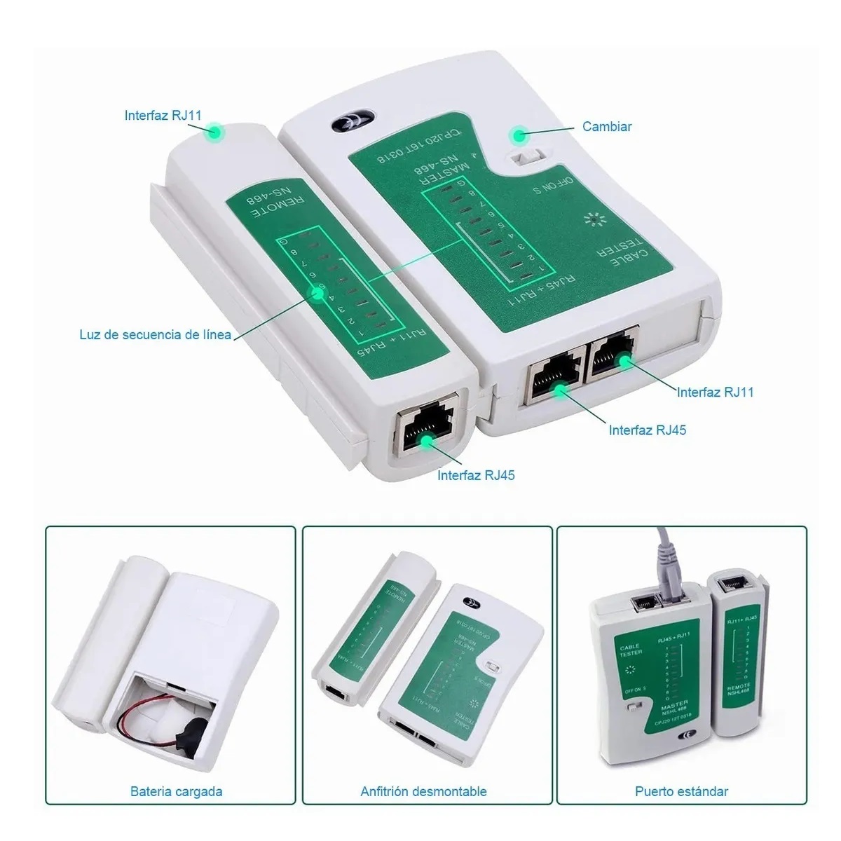 Set Pinza Ponchadora Rj45 Multifunción Internet Kit De 75 Pcs